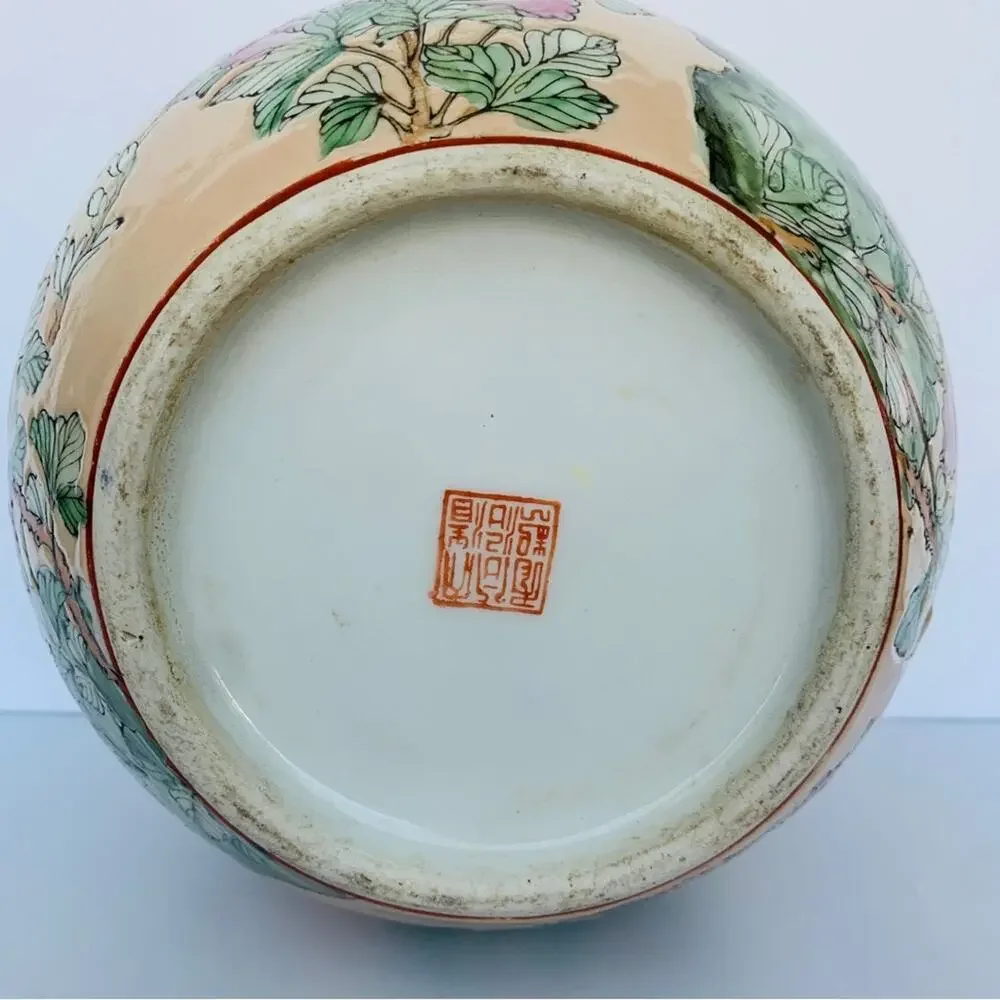 Antique Chinese Famille Rose Porcelain Phoenix Birds Ginger Jar vase - Picture 11 of 13